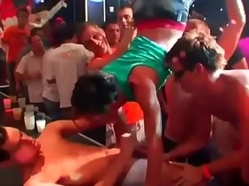 Gay guys compete who is the biggest slut at a party