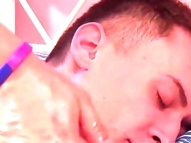 Young gay guy enjoys massage before his ass is fingerfucked
