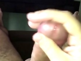 Jerking off my cock with huge cum explosion